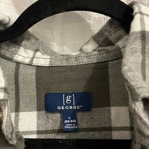 George Charcoal and Light Gray Checkered Shirt